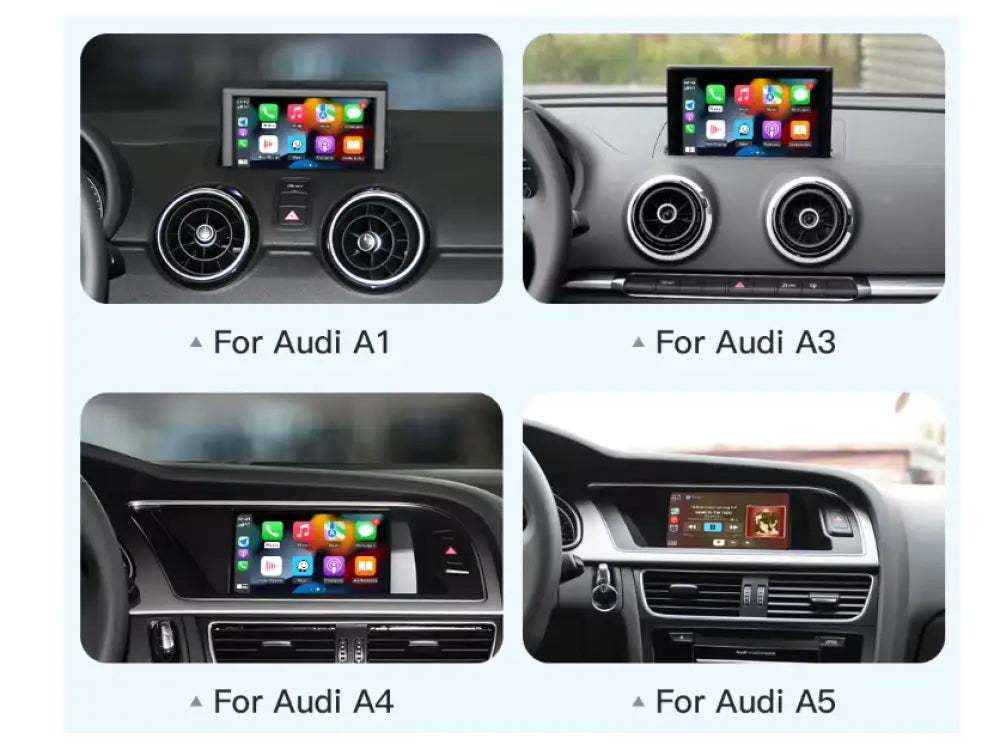 Audi 2009-2018 Models A1/A3/A4/A5/A6/A7/Q2/Q3/Q5/Q7 Apple Carplay & Android Auto Oem Integration