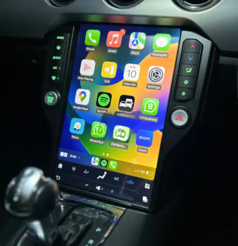 Ford Mustang 2015-2020 Carplaytech 14.5’’ Tesla-Style Android 11 Wireless Carplay And Auto Plug